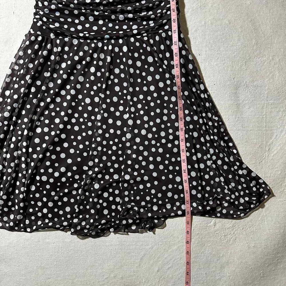 Connected Apparel Brown & White Polka Dot V-Neck Maxi Dress with Ruched Waist - Picture 5 of 5